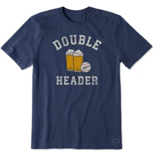 Men's Double Header Baseball & Beer Short Sleeve Tee Life is Good