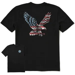 Men's Eagle Flag Short Sleeve Tee Life is Good