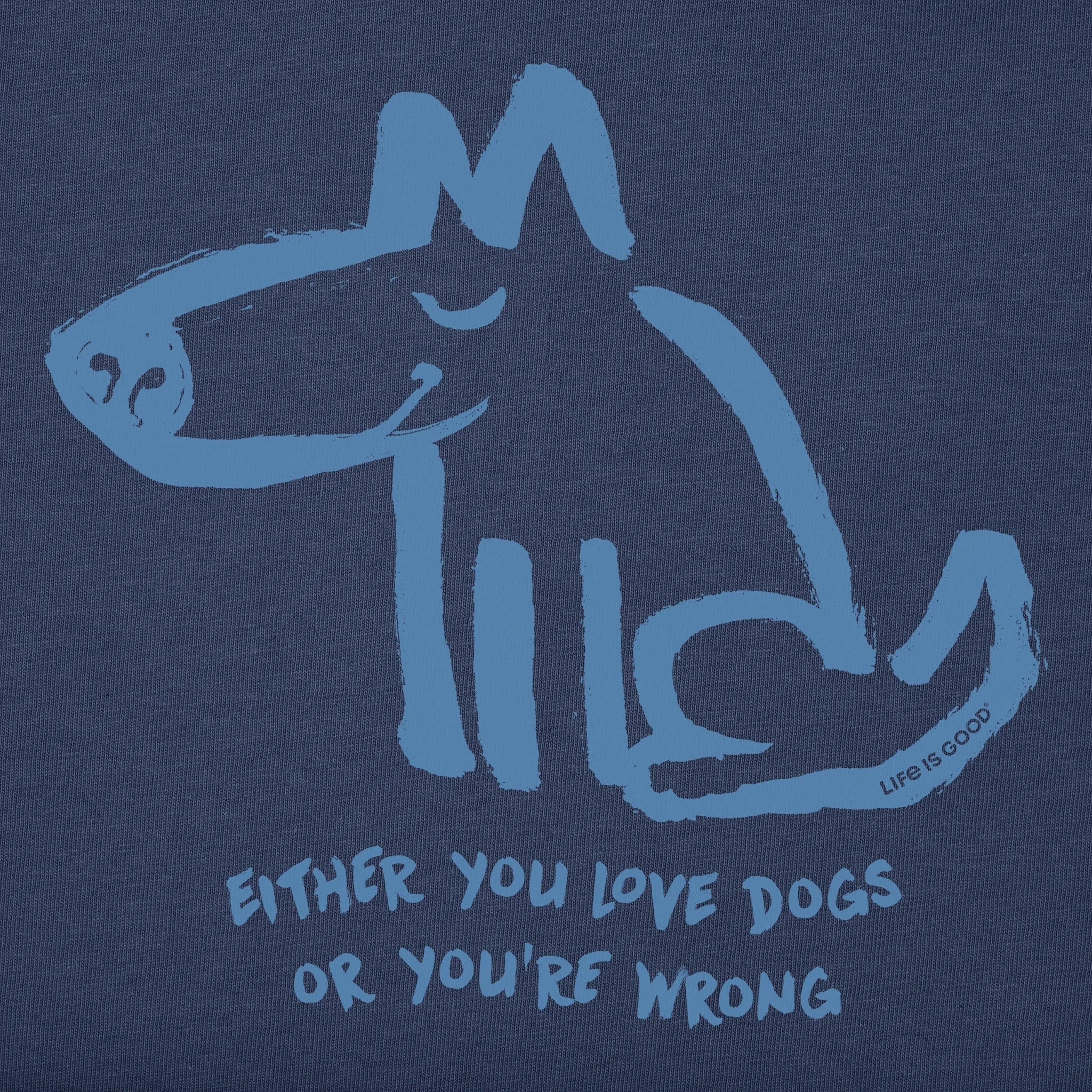 Men's Either You Love Dogs or You're Wrong Short Sleeve Tee Life is Good
