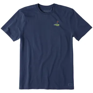 Men's Embroidered Golf Flag Short Sleeve Crusher Tee Life is Good