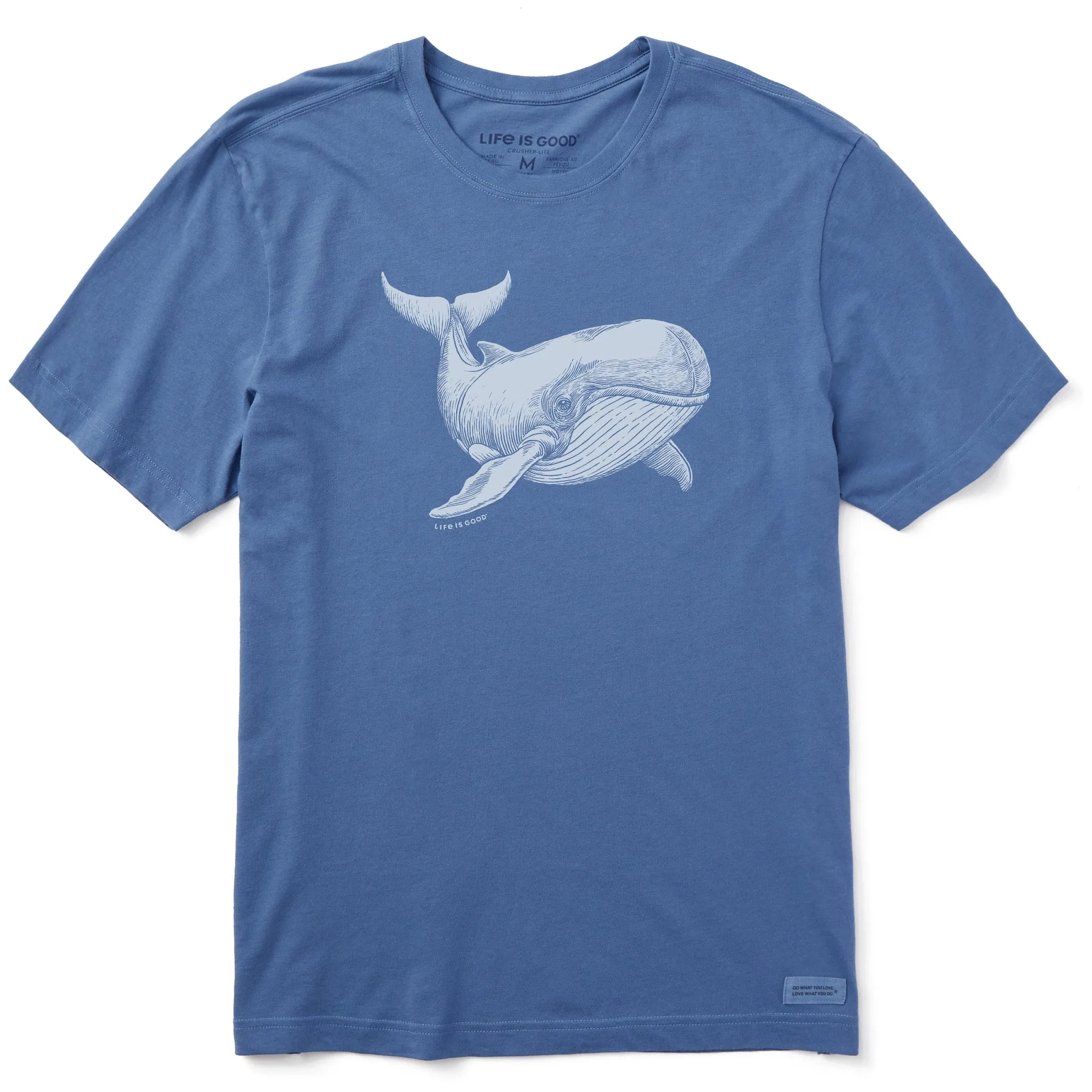 Men's Engraved Whale Short Sleeve Tee Life is Good