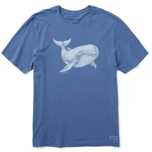 Men's Engraved Whale Short Sleeve Tee Life is Good