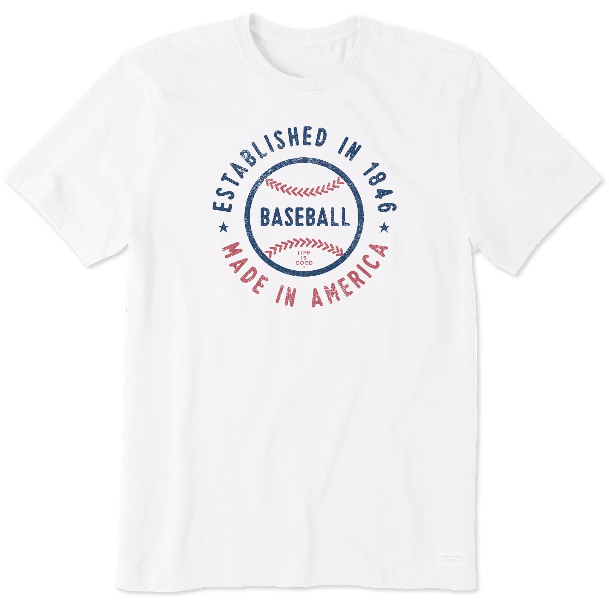 Men's Est. in 1846 Baseball Short Sleeve Crusher Tee Life is Good