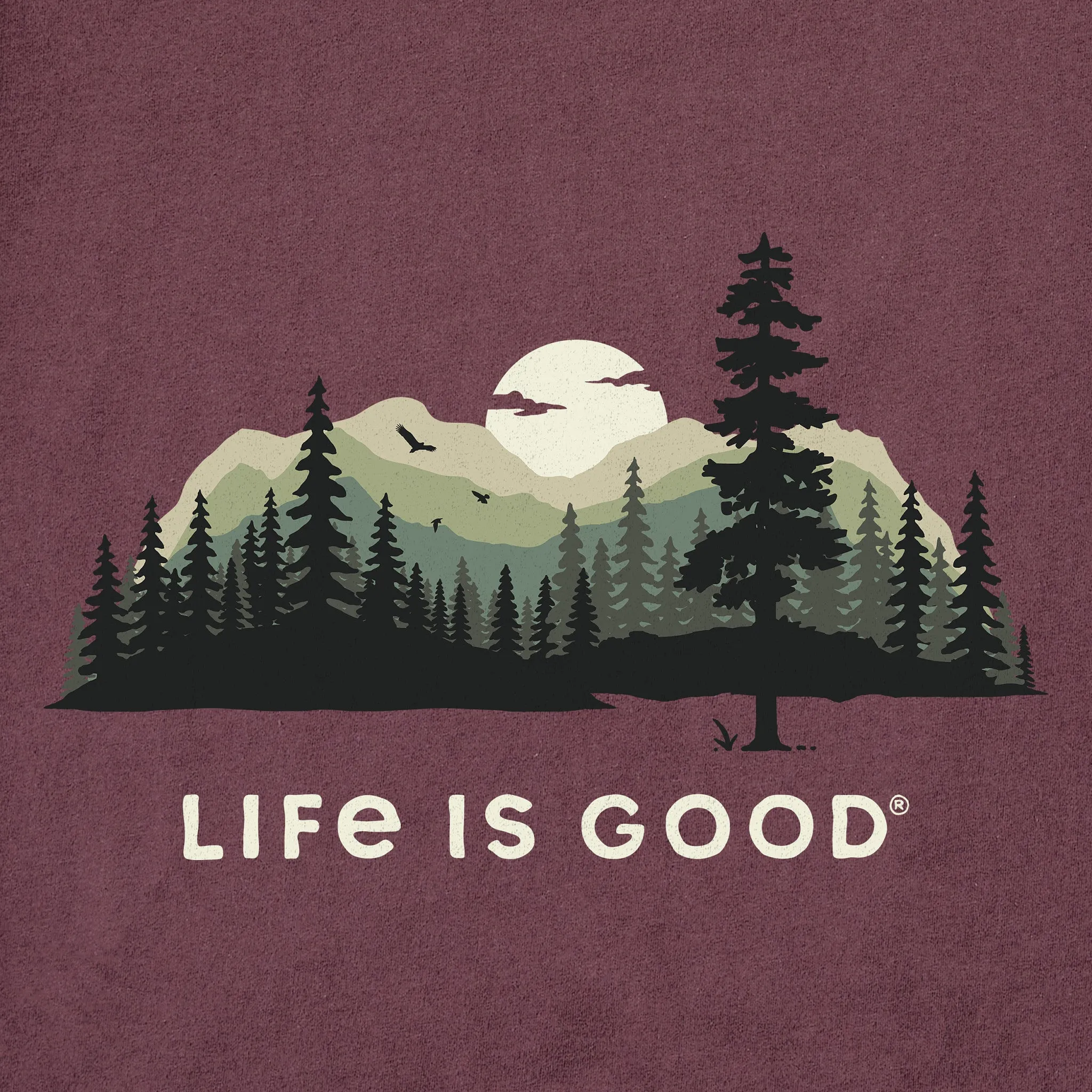 Men's Evergreen Silhouette Short Sleeve Crusher Tee Life is Good