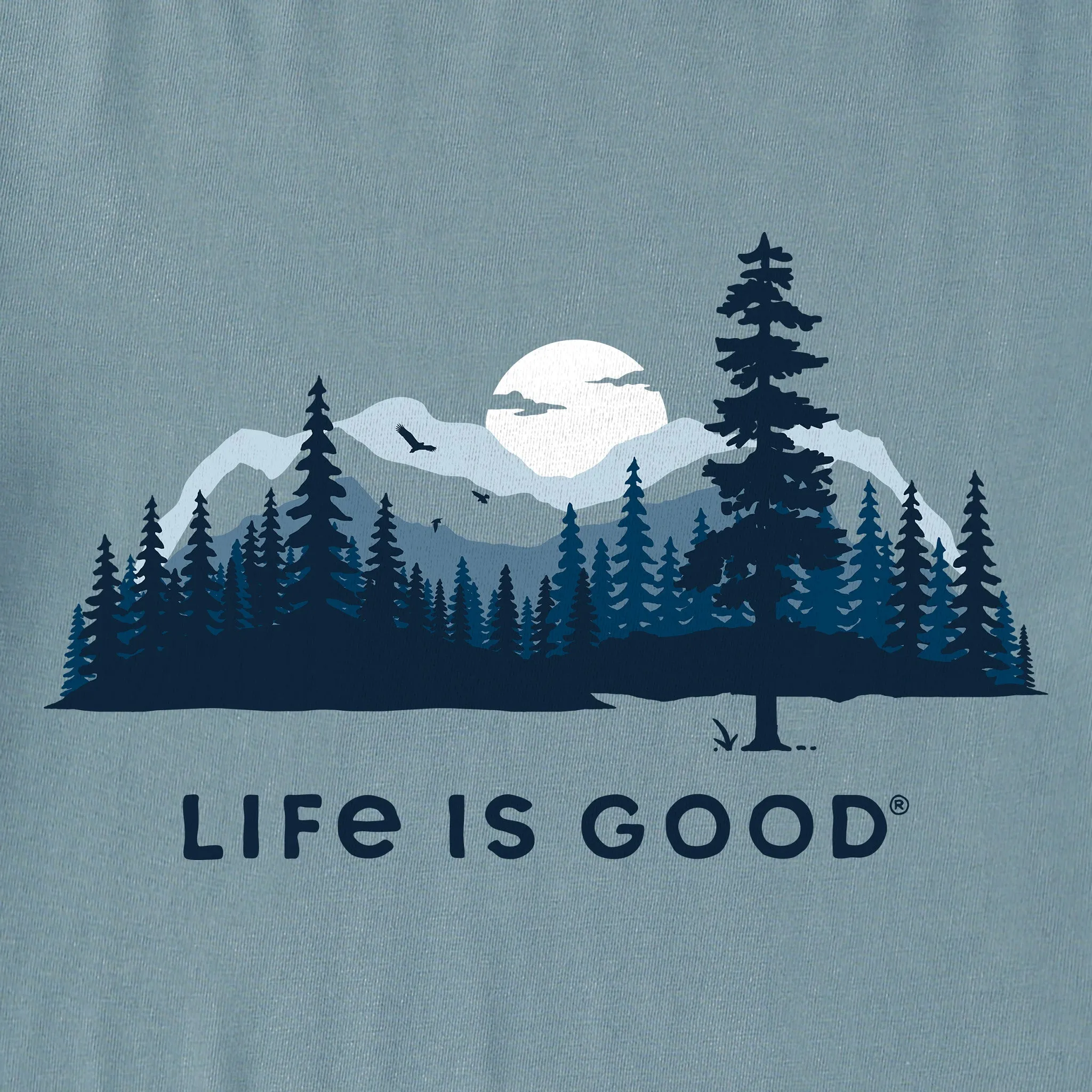 Men's Evergreen Silhouette Short Sleeve Crusher Tee Life is Good