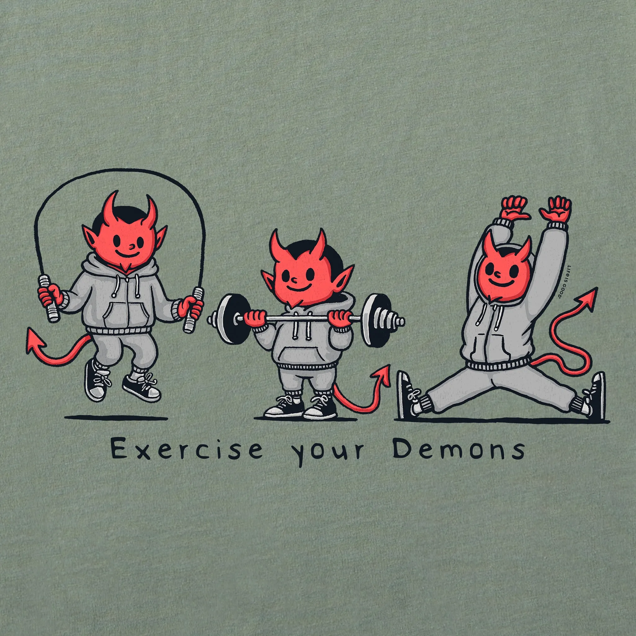 Men's Exercise Your Demons Short Sleeve Tee Life is Good