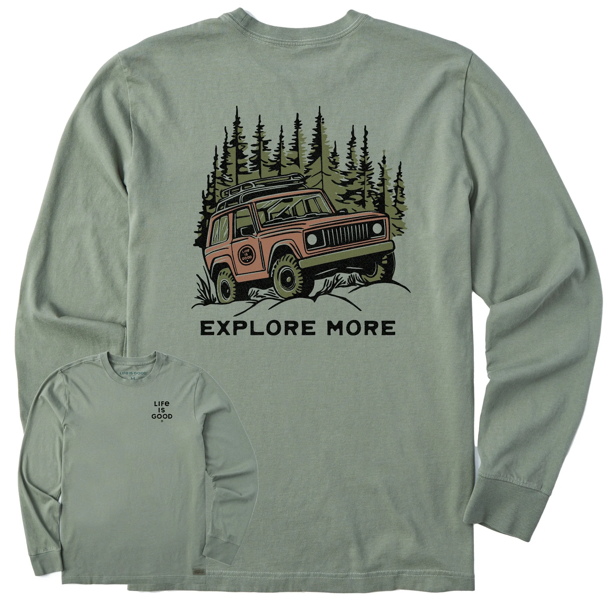 Men's Explore More Vehicle Long Sleeve Crusher Tee Life is Good