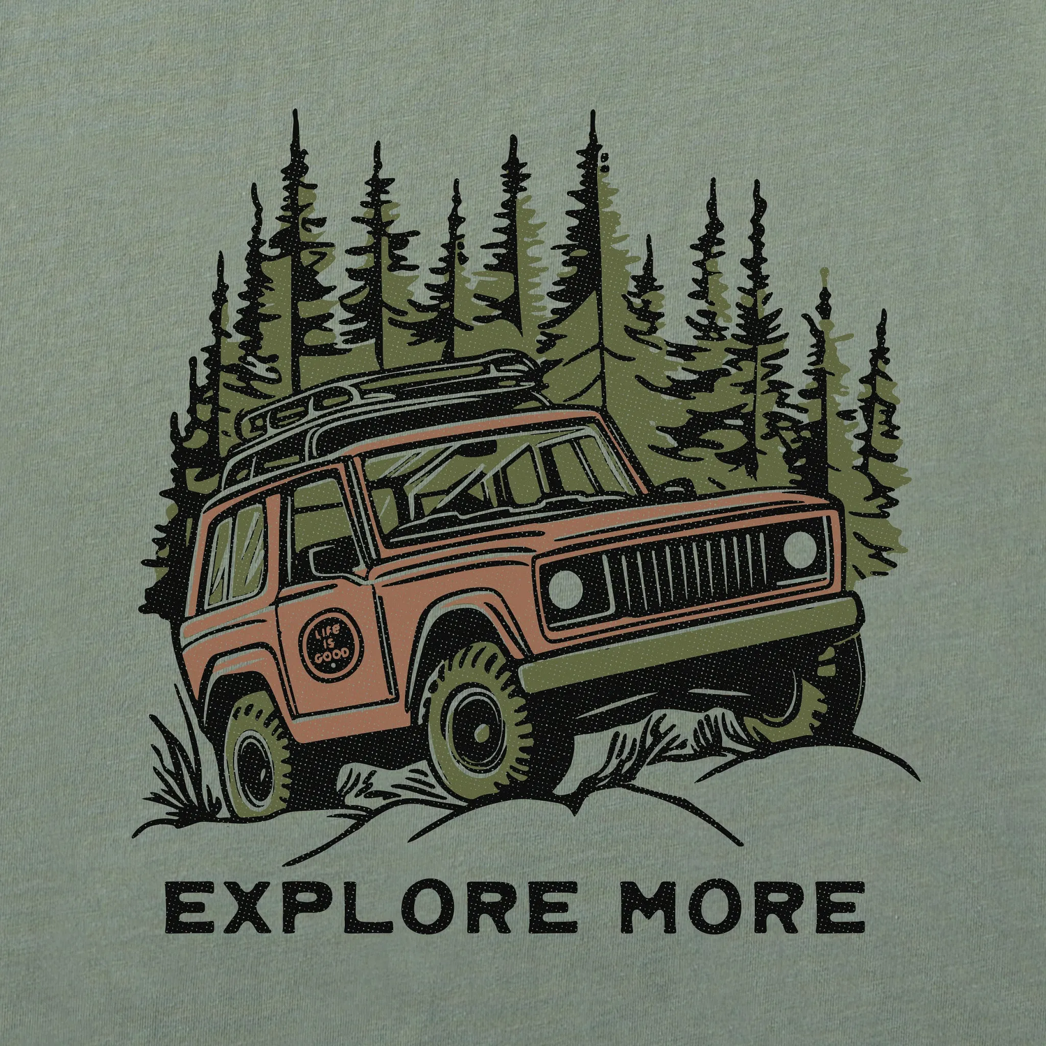 Men's Explore More Vehicle Long Sleeve Crusher Tee Life is Good