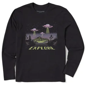 Men's Explore UFO Landscape Long Sleeve Crusher Tee Life is Good