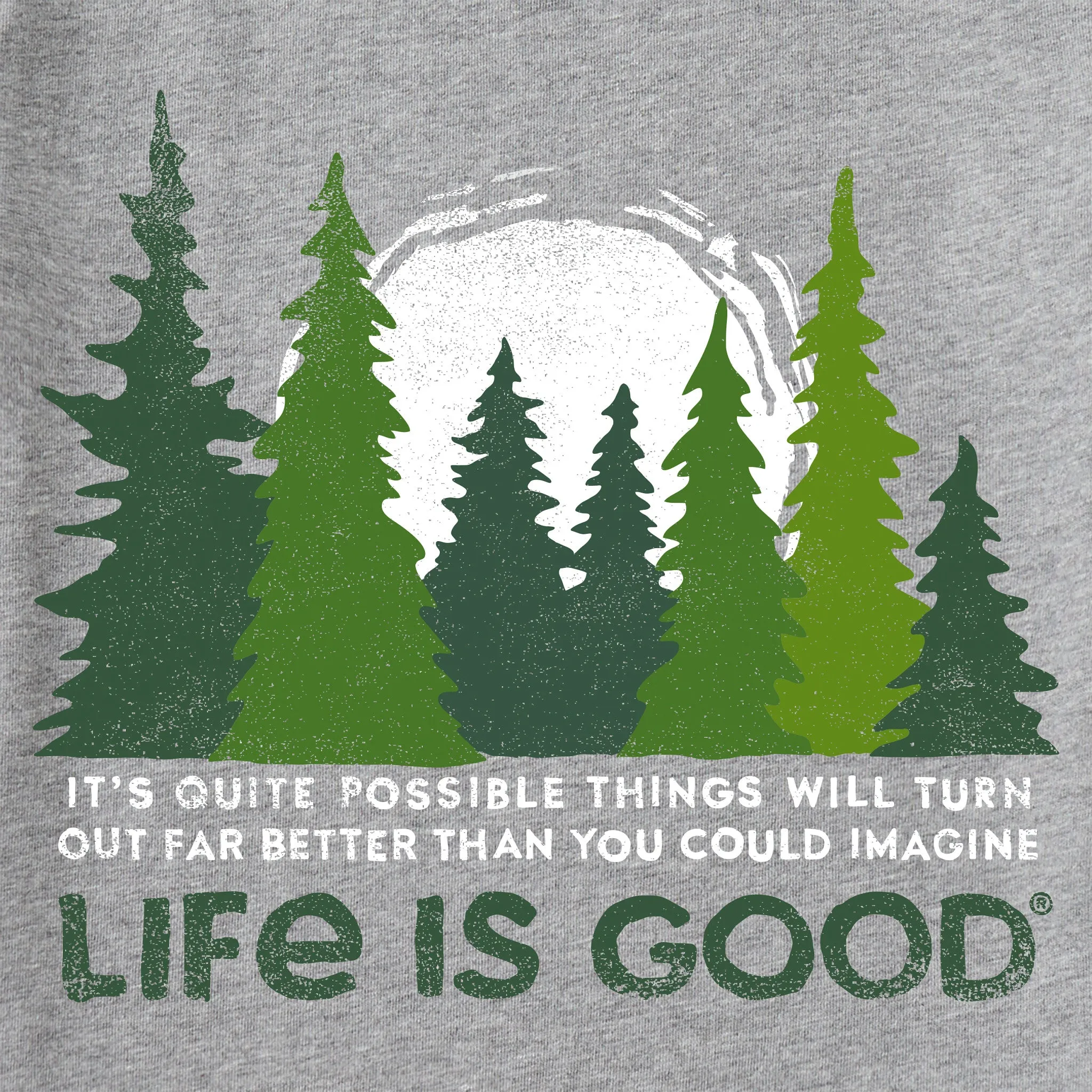 Men's Far Better Than You Can Imagine Trees Short Sleeve Tee Life is Good