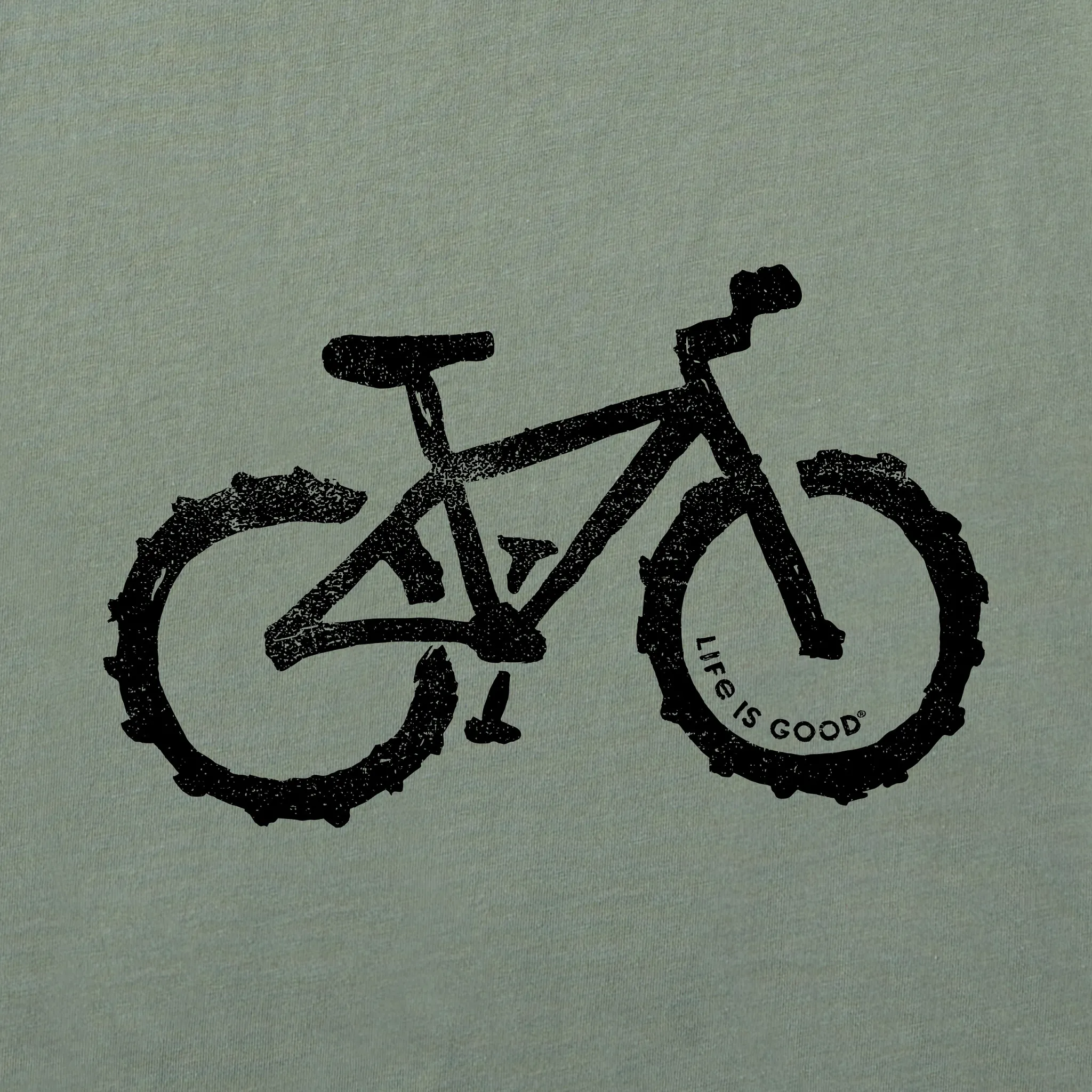 Men's Fat Tire Mountain Bike Short Sleeve Crusher Tee Life is Good