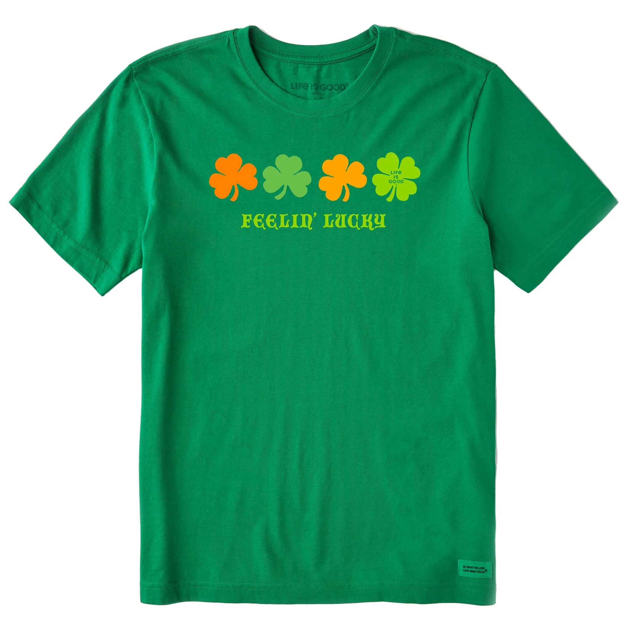 Men's Feelin' Lucky Clovers Short Sleeve Crusher Tee Life is Good