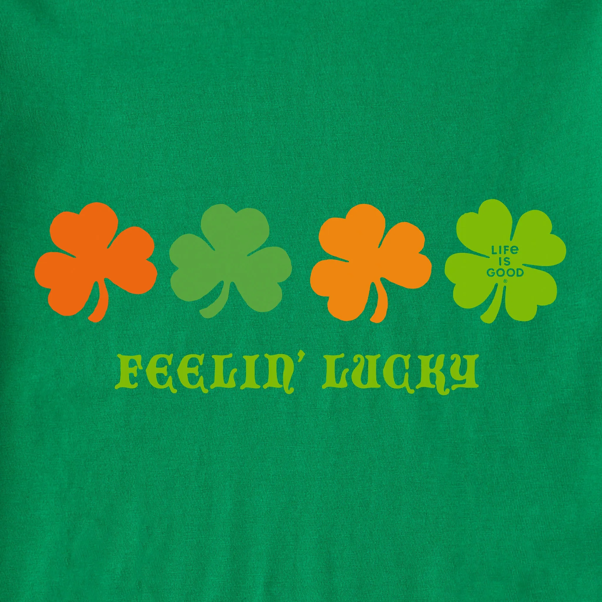 Men's Feelin' Lucky Clovers Short Sleeve Crusher Tee Life is Good