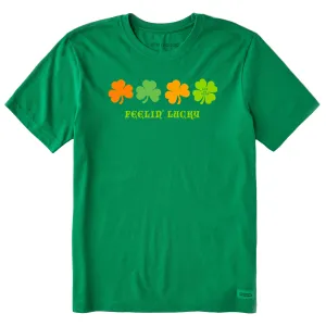 Men's Feelin' Lucky Clovers Short Sleeve Crusher Tee Life is Good