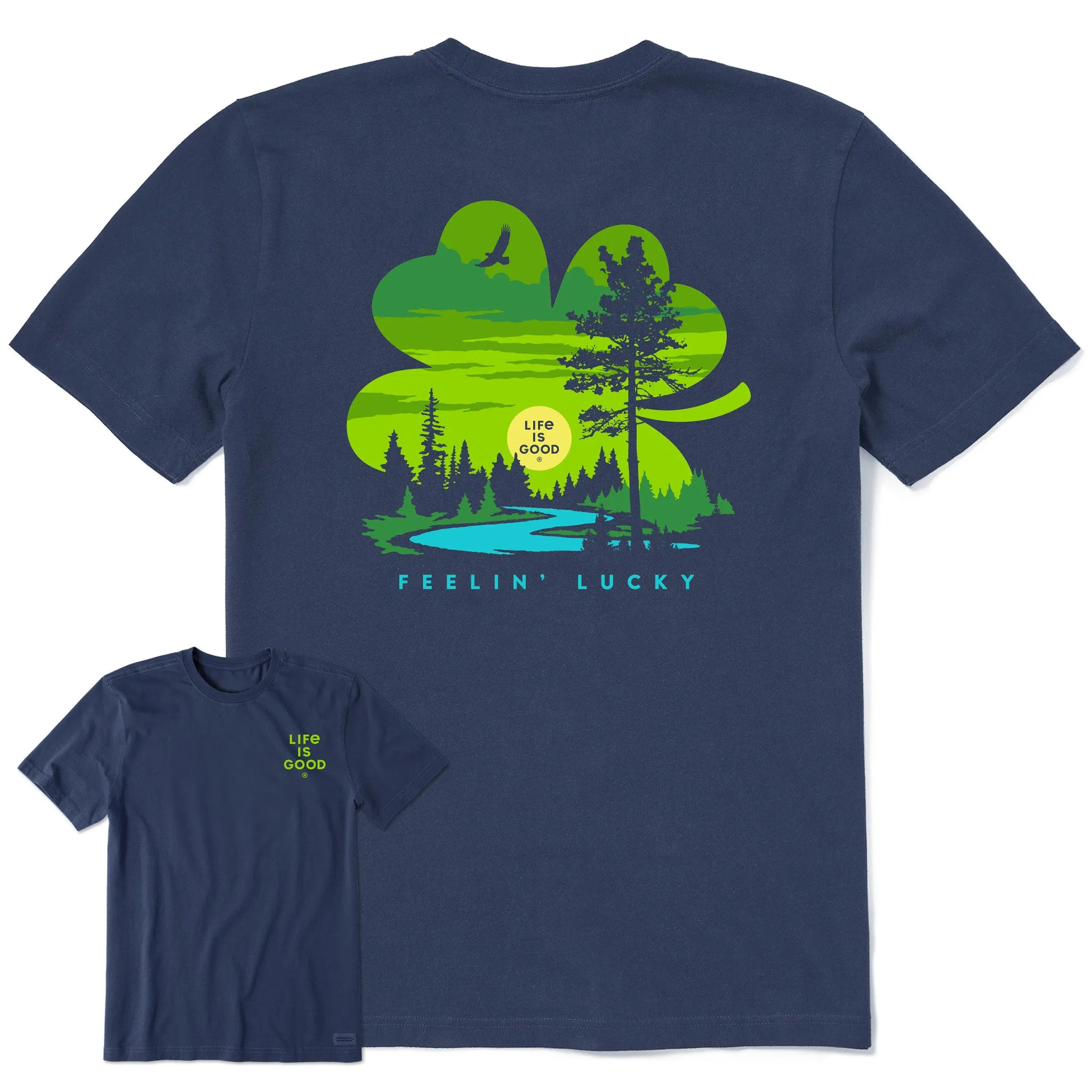 Men's Feelin' Lucky Cloverscape Short Sleeve Crusher Tee Life is Good