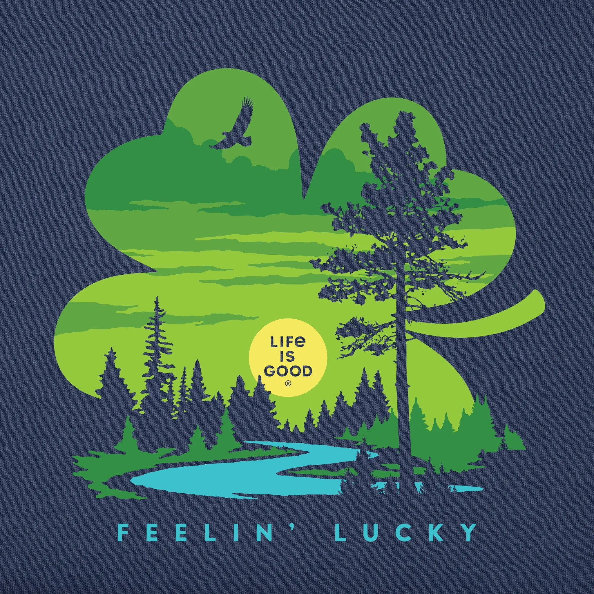 Men's Feelin' Lucky Cloverscape Short Sleeve Crusher Tee Life is Good