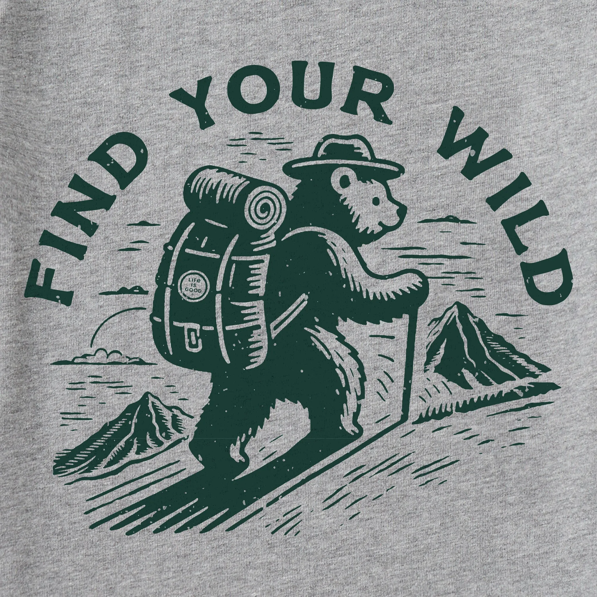 Men's Find Your Wild Bear Long Sleeve Crusher Tee Life is Good