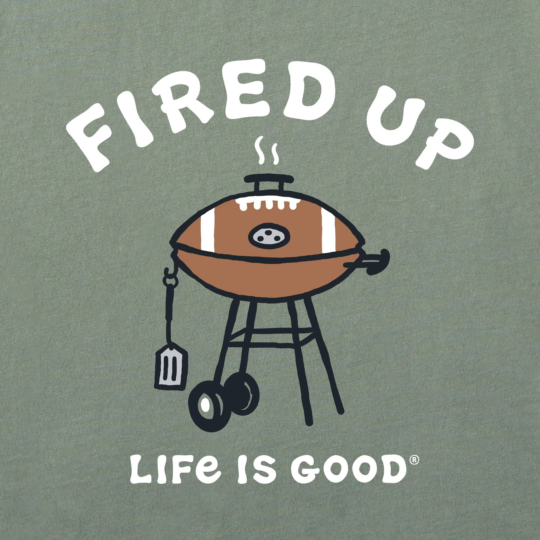 Men's Fired Up Grill Short Sleeve Tee Life is Good