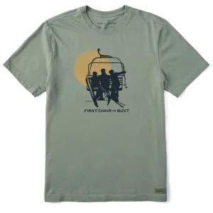 Men's First Chair or Bust Short Sleeve Crusher Tee Life is Good