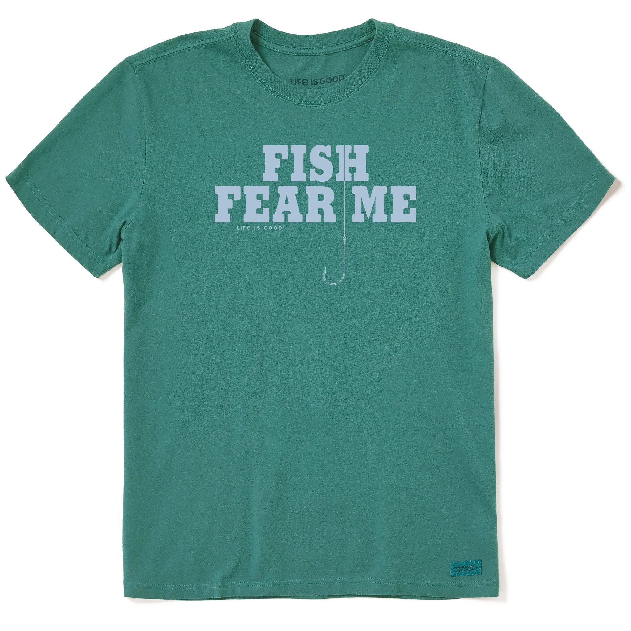 Men's Fish Fear Me Hook Short Sleeve Crusher Tee Life is Good