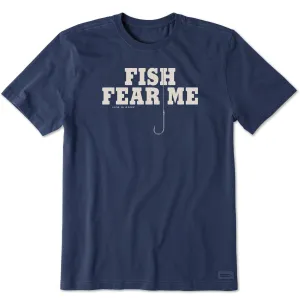 Men's Fish Fear Me Hook Short Sleeve Crusher Tee Life is Good