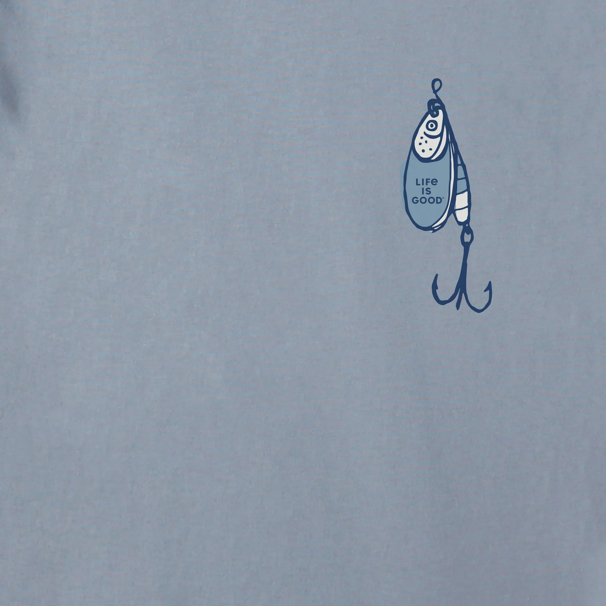 Men's Fish More Worry Less Hooks and Tackle Long Sleeve Crusher Tee Life is Good