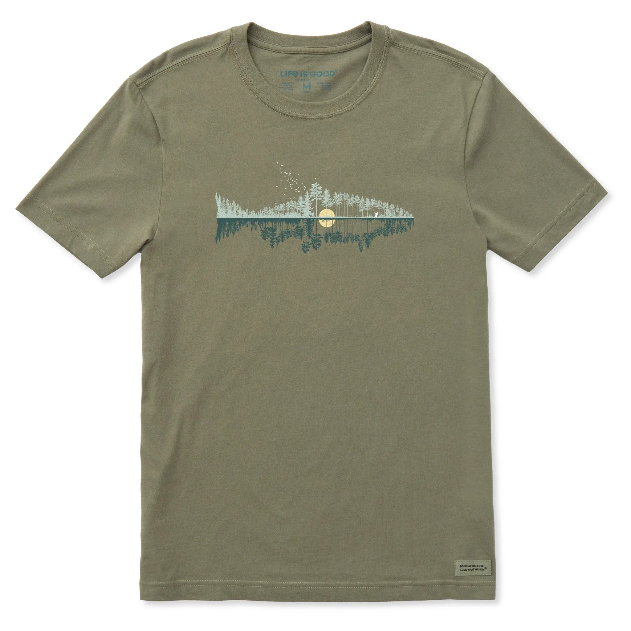 Men's Fishscape Short Sleeve Crusher-LITE Slim Fit Tee Life is Good