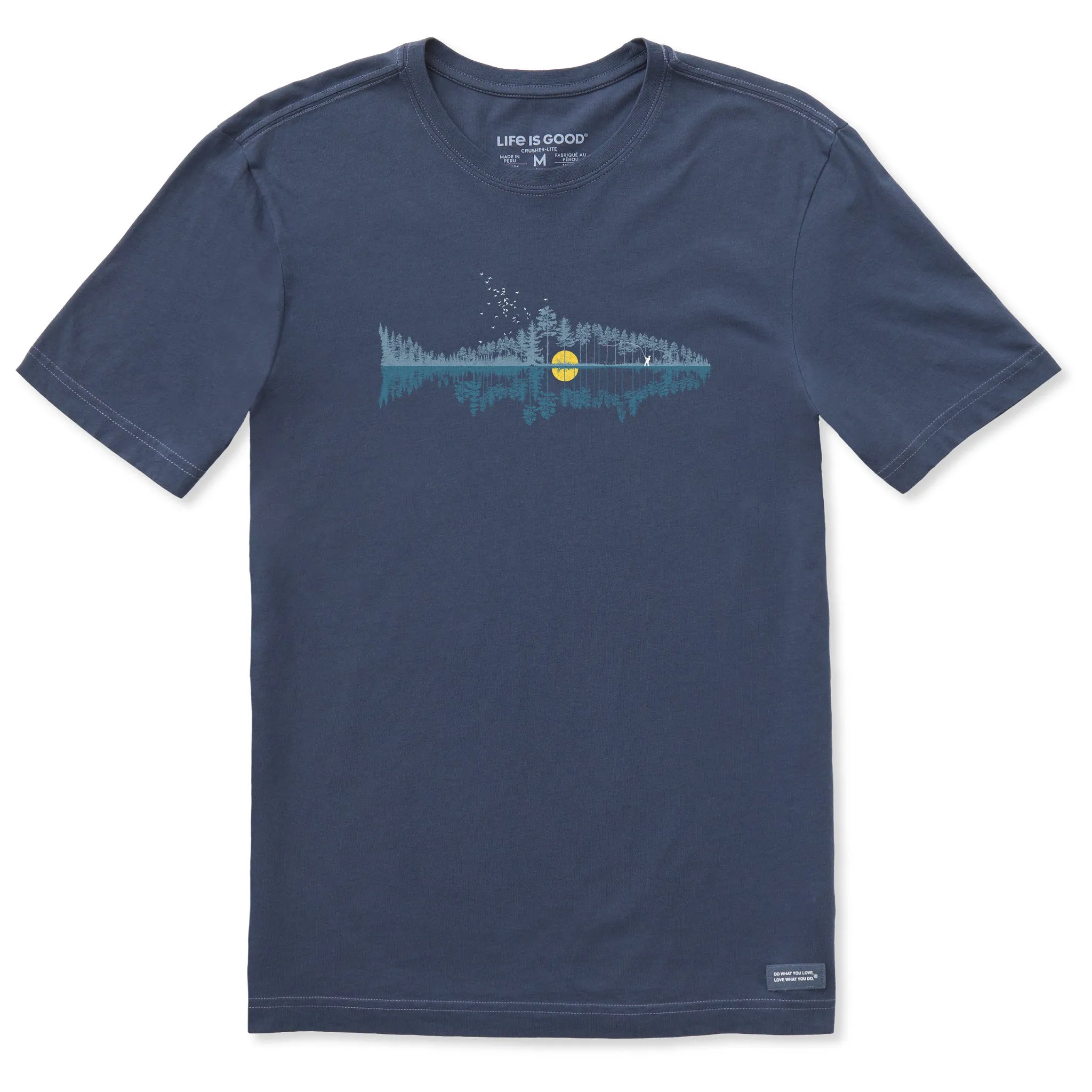 Men's Fishscape Short Sleeve Crusher-LITE Slim Fit Tee Life is Good