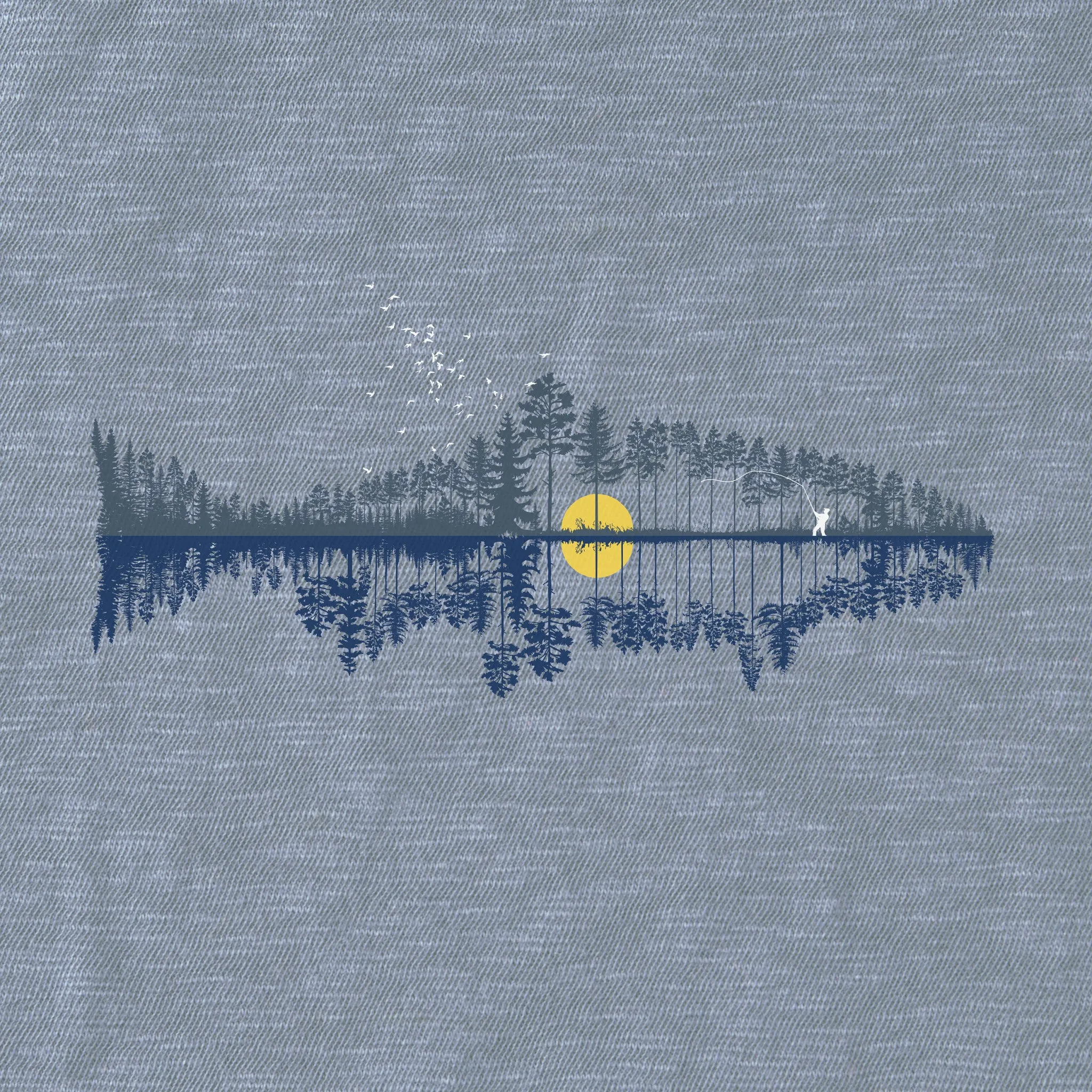 Men's Fishscape Textured Slub Hoodie Life is Good