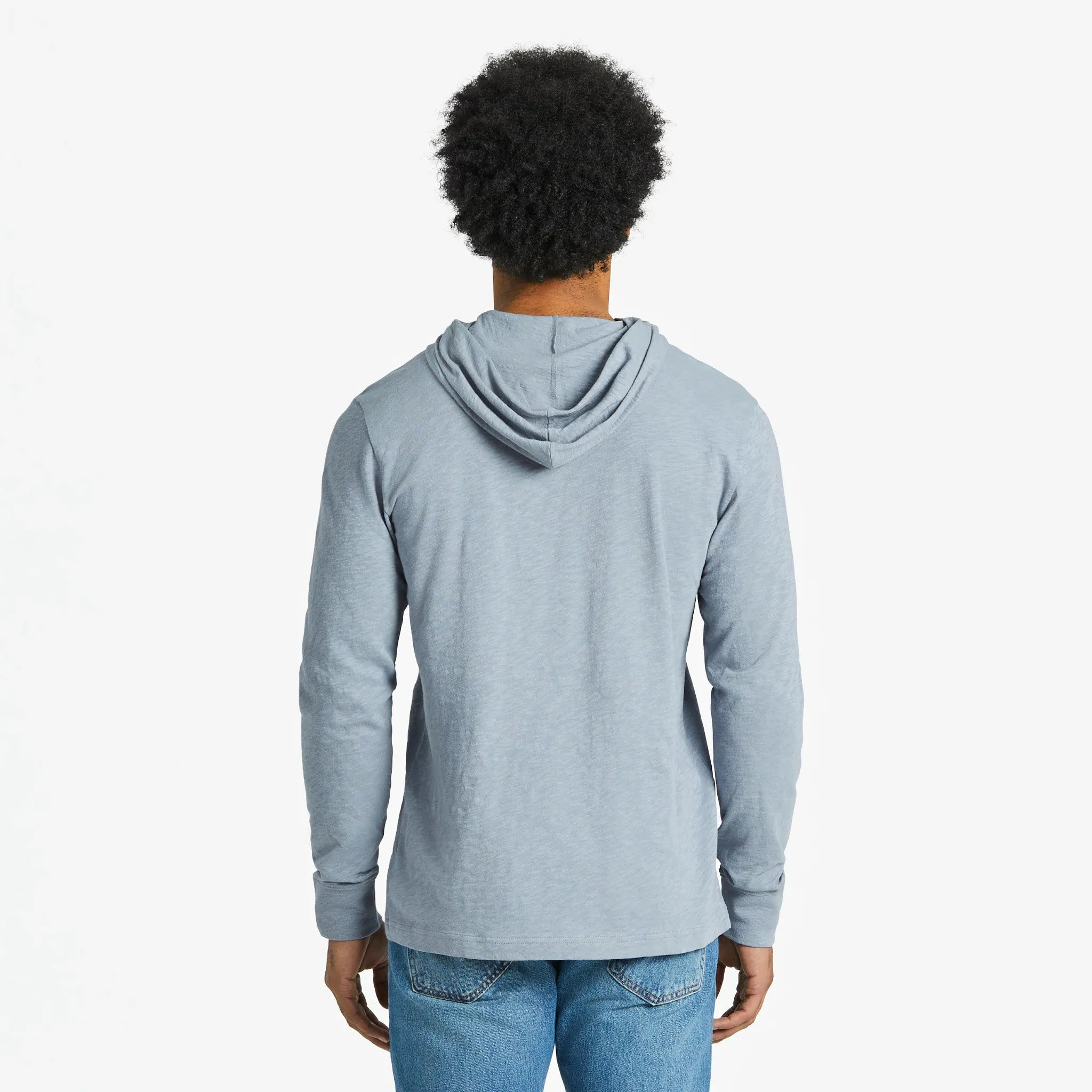 Men's Fishscape Textured Slub Hoodie Life is Good
