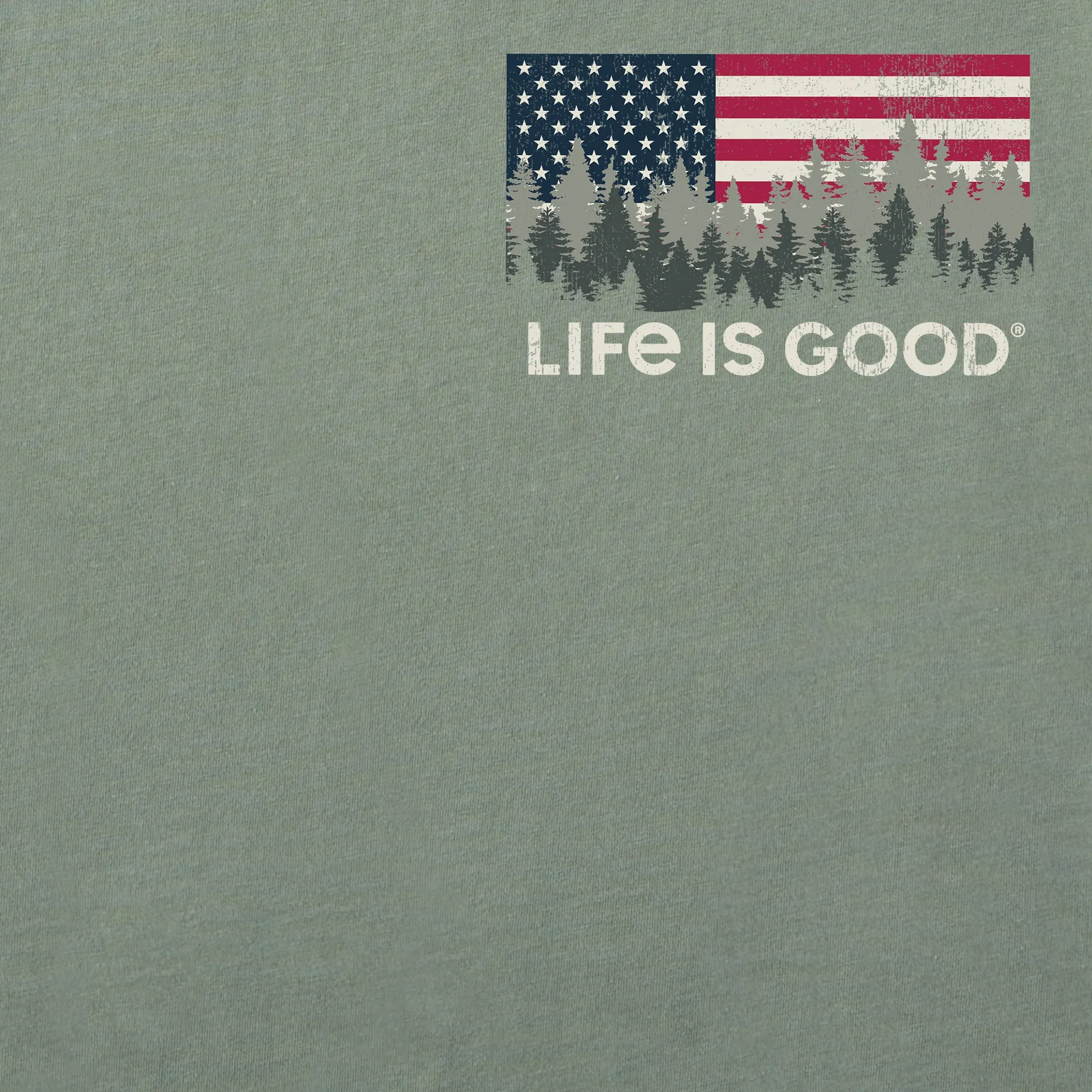 Men's Flag Forest LIG Short Sleeve Tee Life is Good