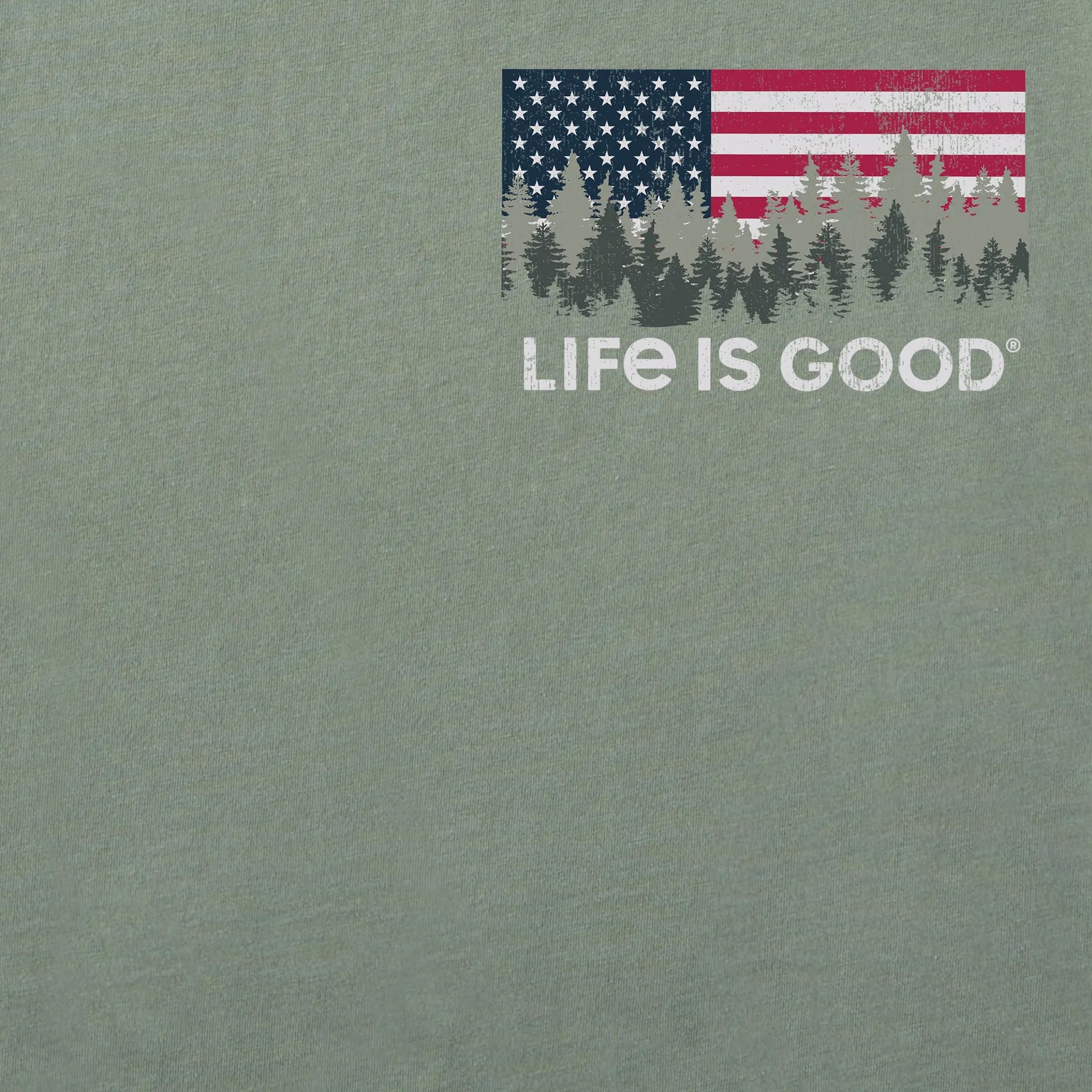 Men's Flag Forest LIG Short Sleeve Tee Life is Good