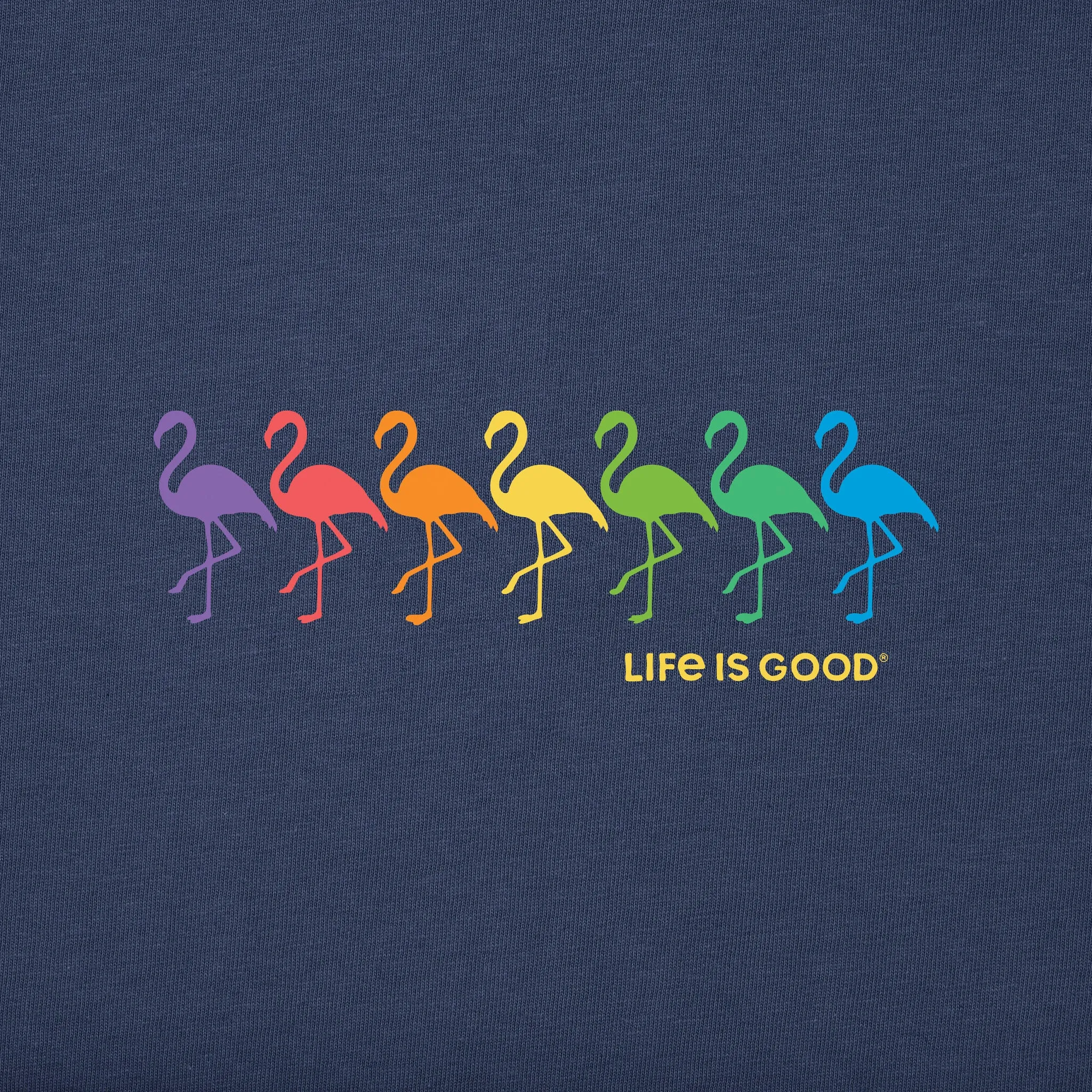 Men's Flamingo Spectrum Short Sleeve Tee Life is Good