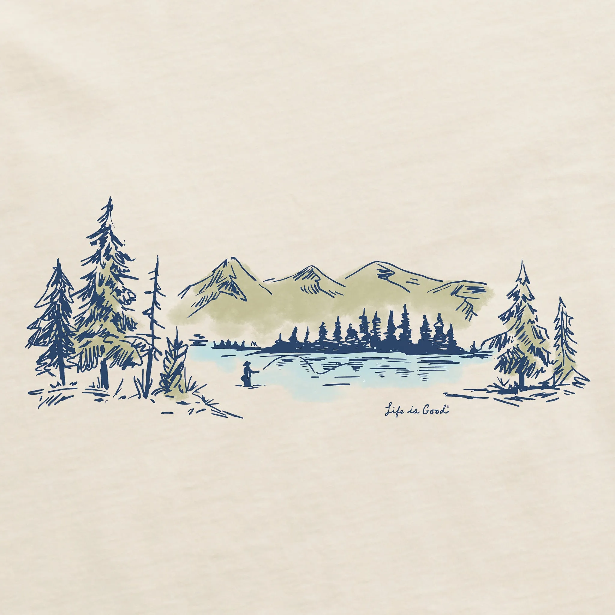 Men's Fly Fish Vista Short Sleeve Crusher Tee Life is Good