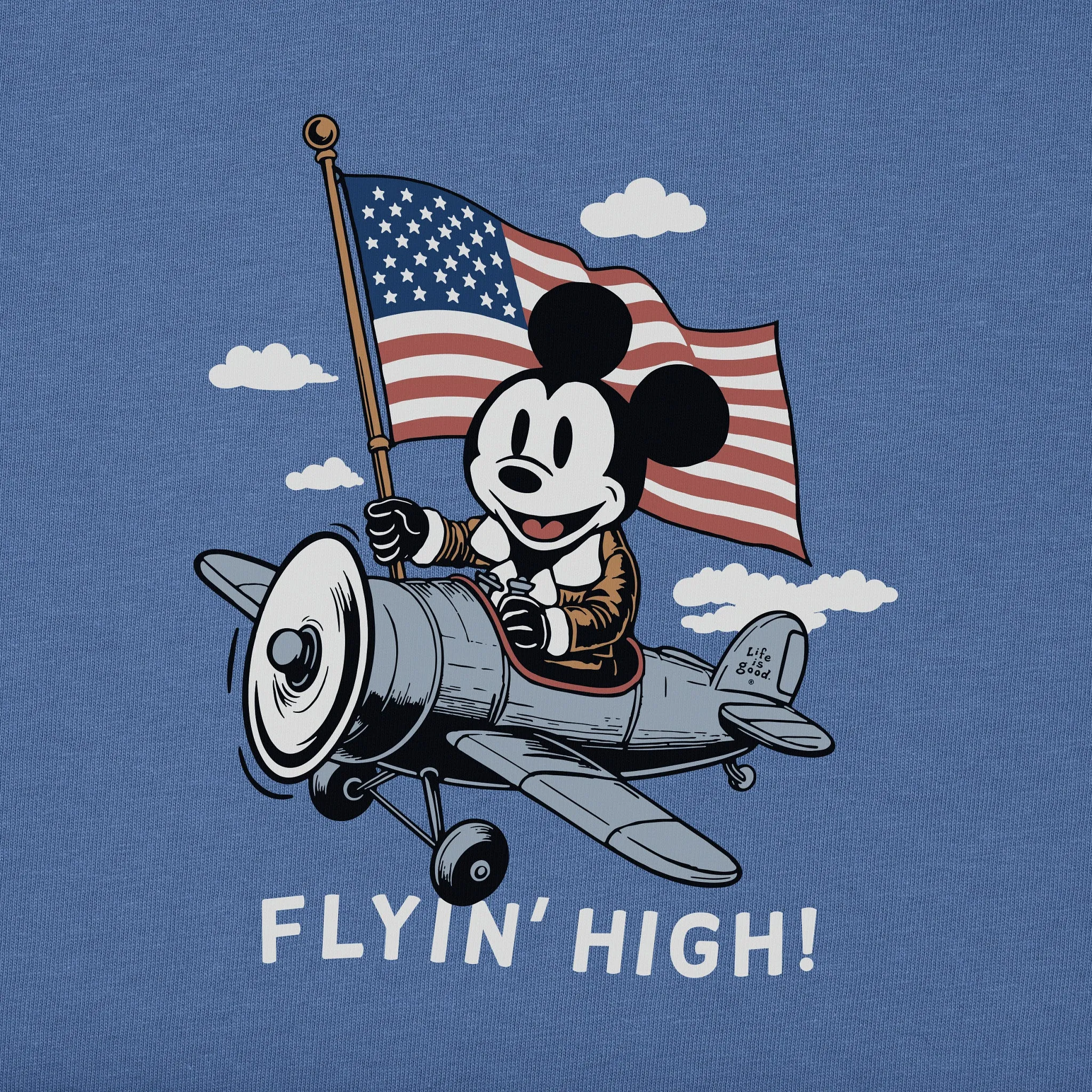 Men's Flyin' High Steamboat Willie Short Sleeve Tee Life is Good
