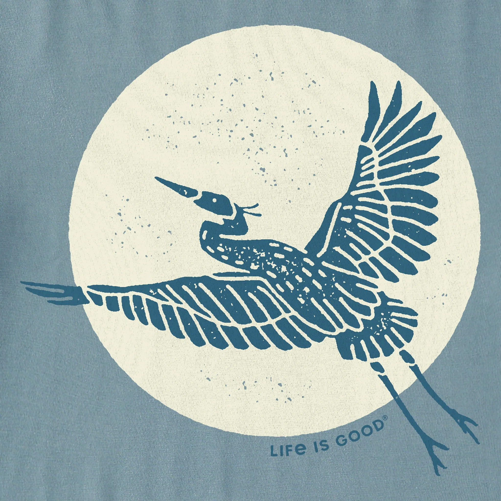 Men's Flying Heron Short Sleeve Crusher Tee Life is Good