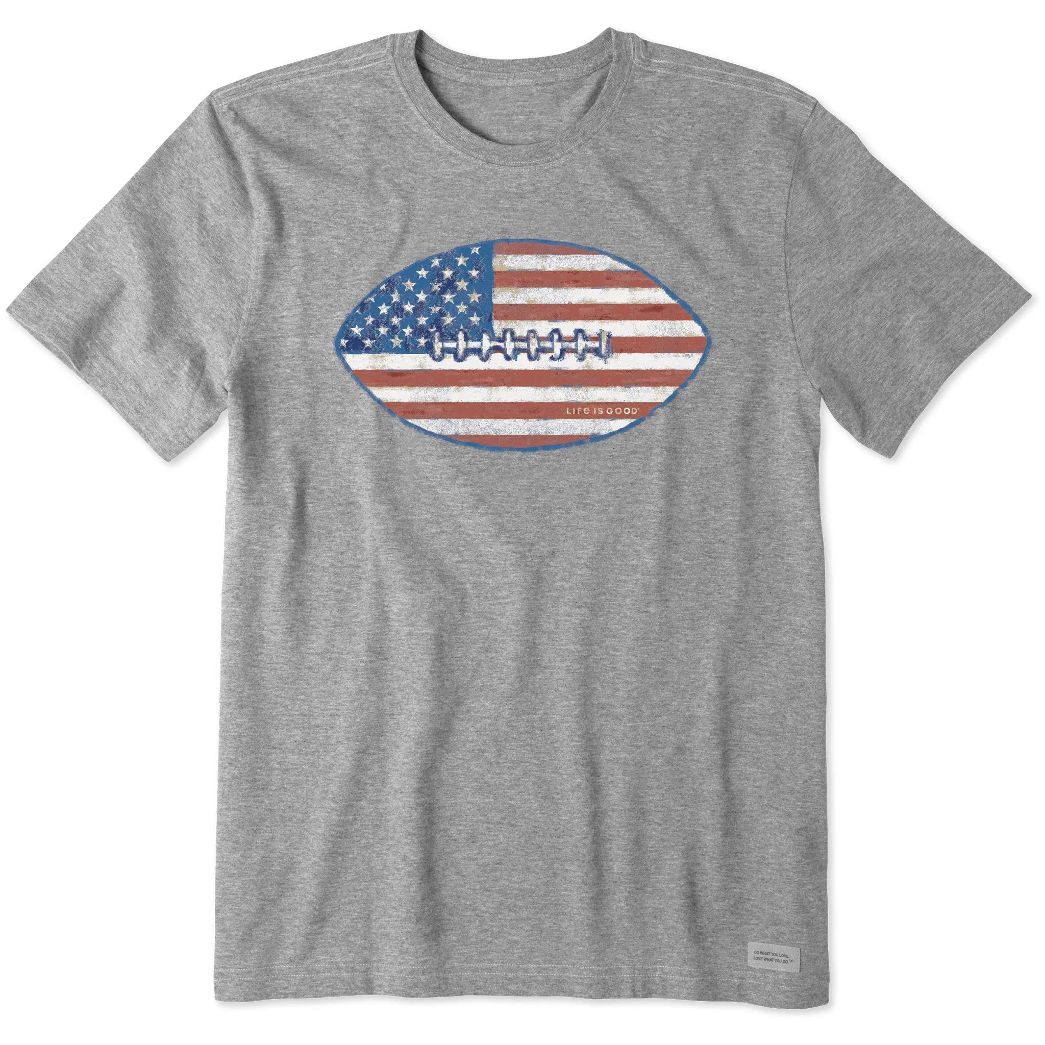 Men's Football Flag Short Sleeve Tee Life is Good