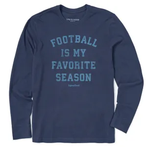 Men's Football is My Favorite Season Long Sleeve Crusher Tee Life is Good