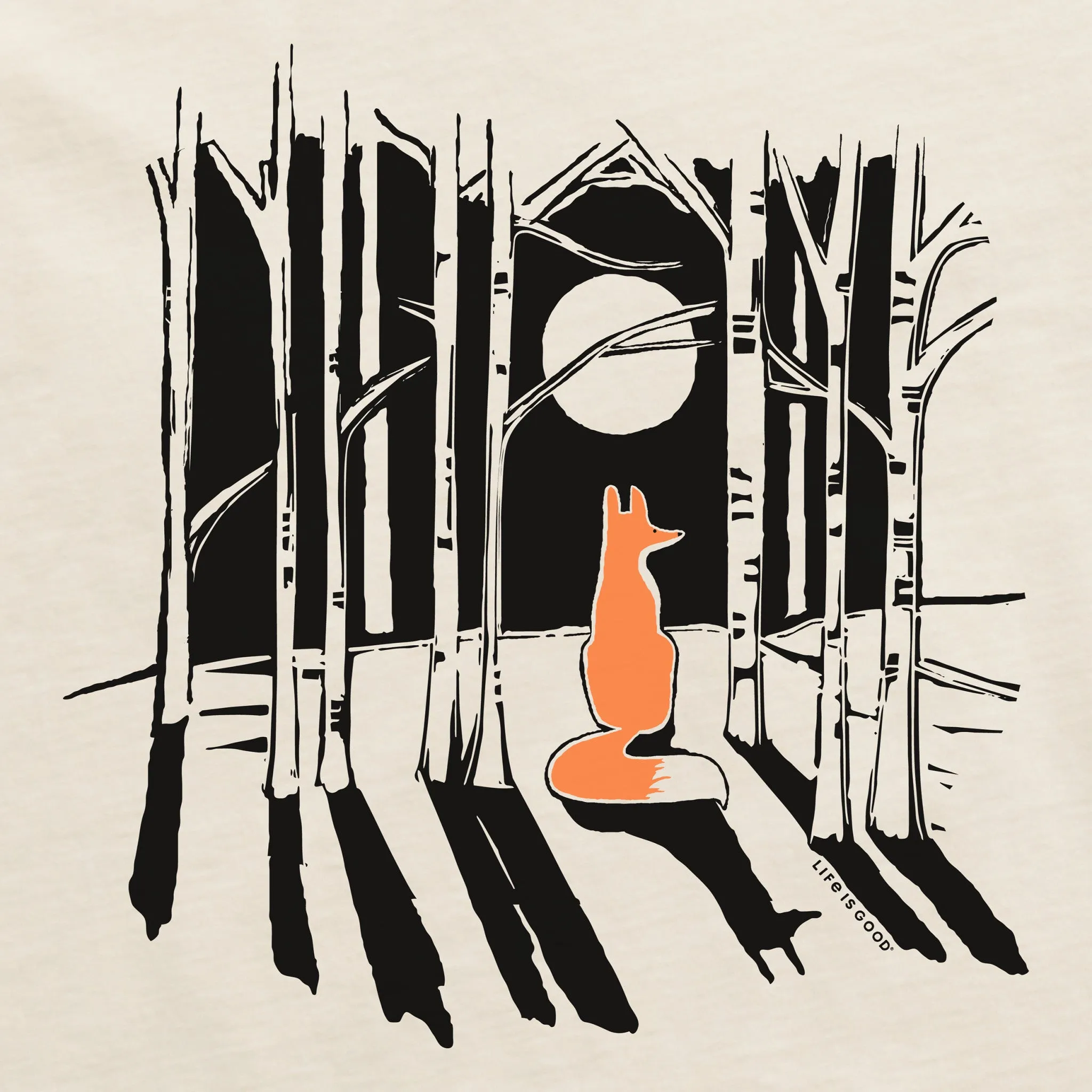 Men's Fox in the Woods Short Sleeve Crusher Tee Life is Good