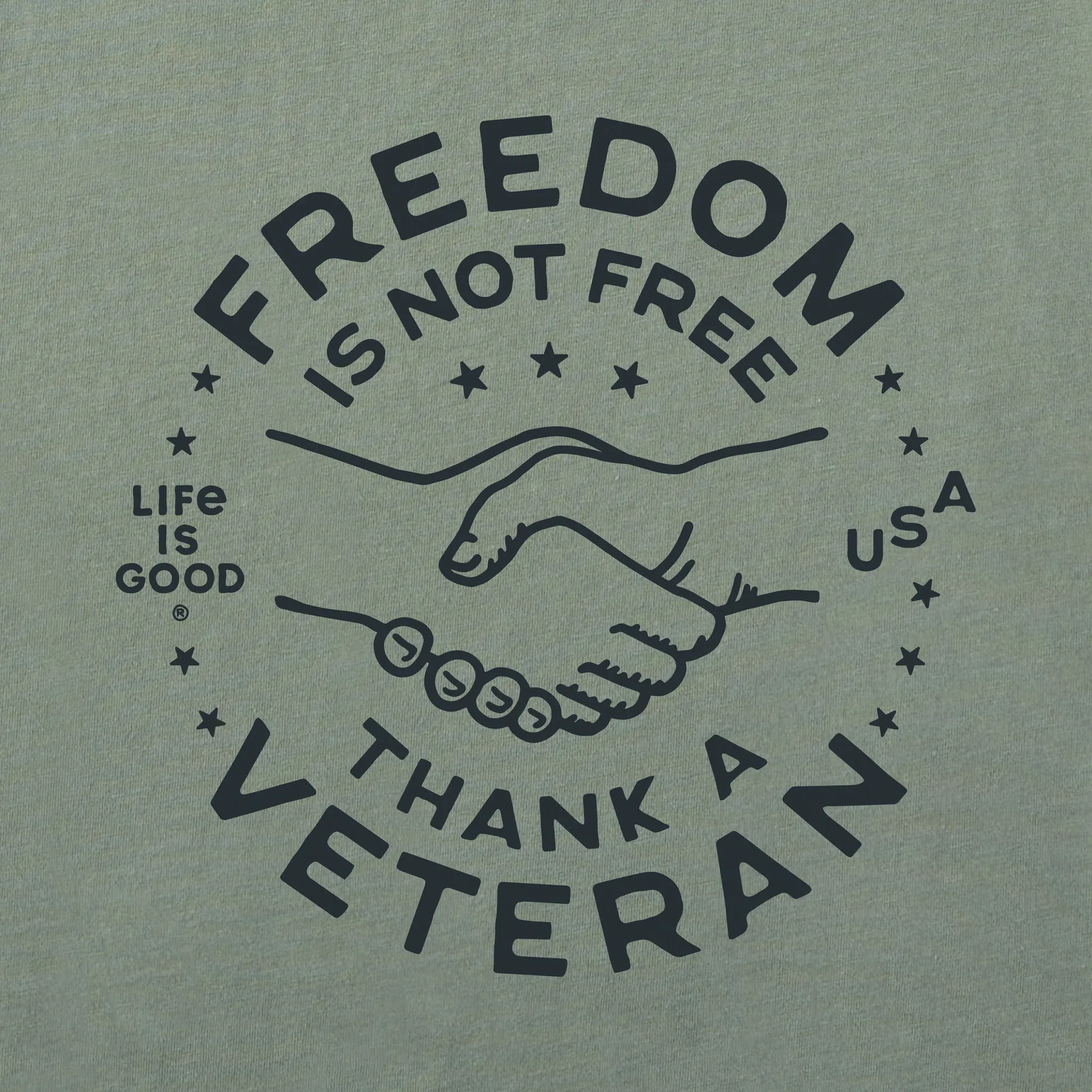 Men's Freedom is not Free Short Sleeve Tee Life is Good