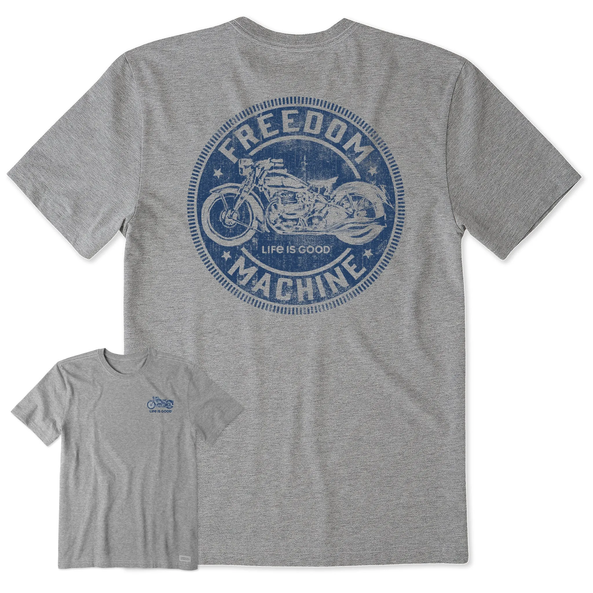 Men's Freedom Machine Motorcyle Short Sleeve Crusher-LITE Tee Life is Good