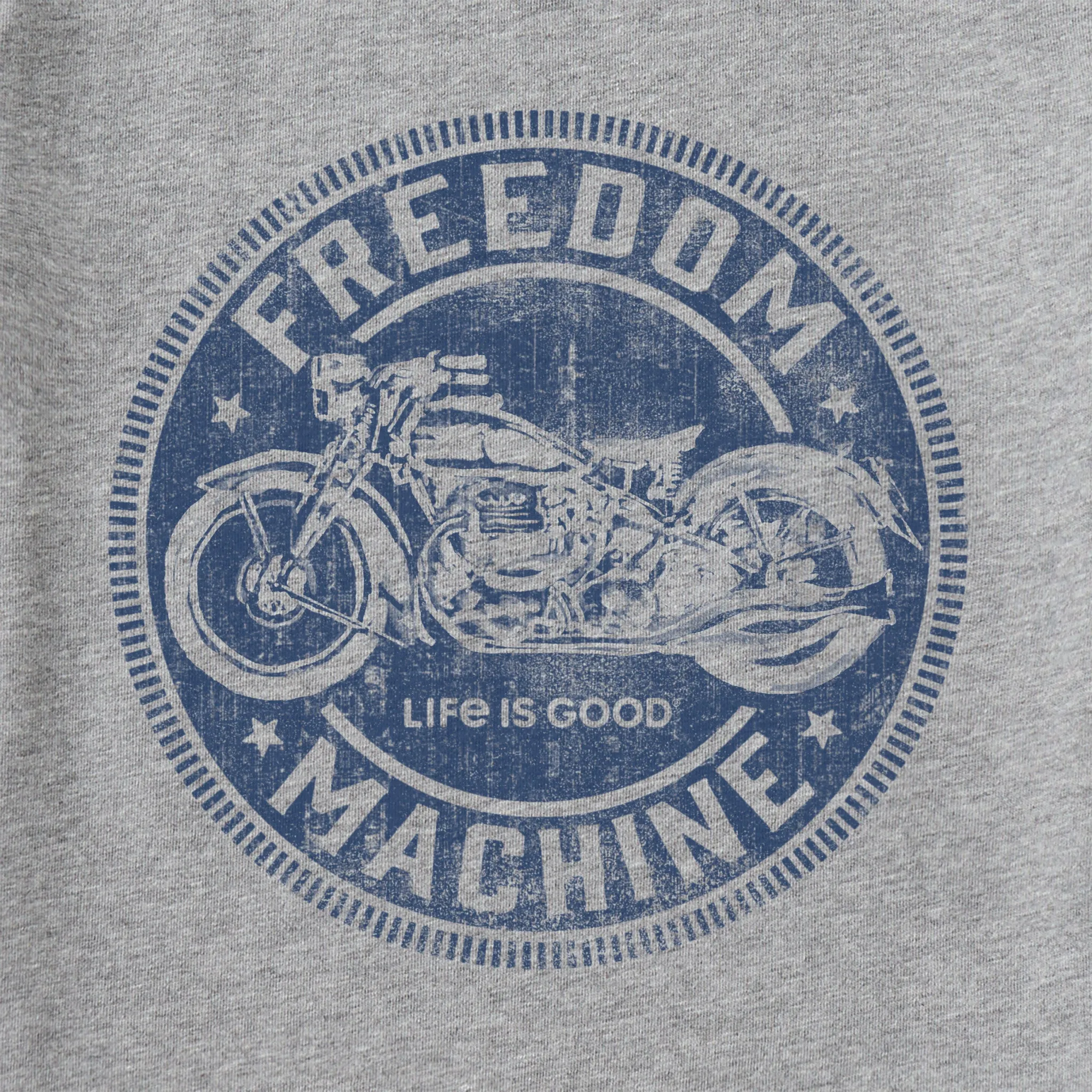 Men's Freedom Machine Motorcyle Short Sleeve Crusher-LITE Tee Life is Good