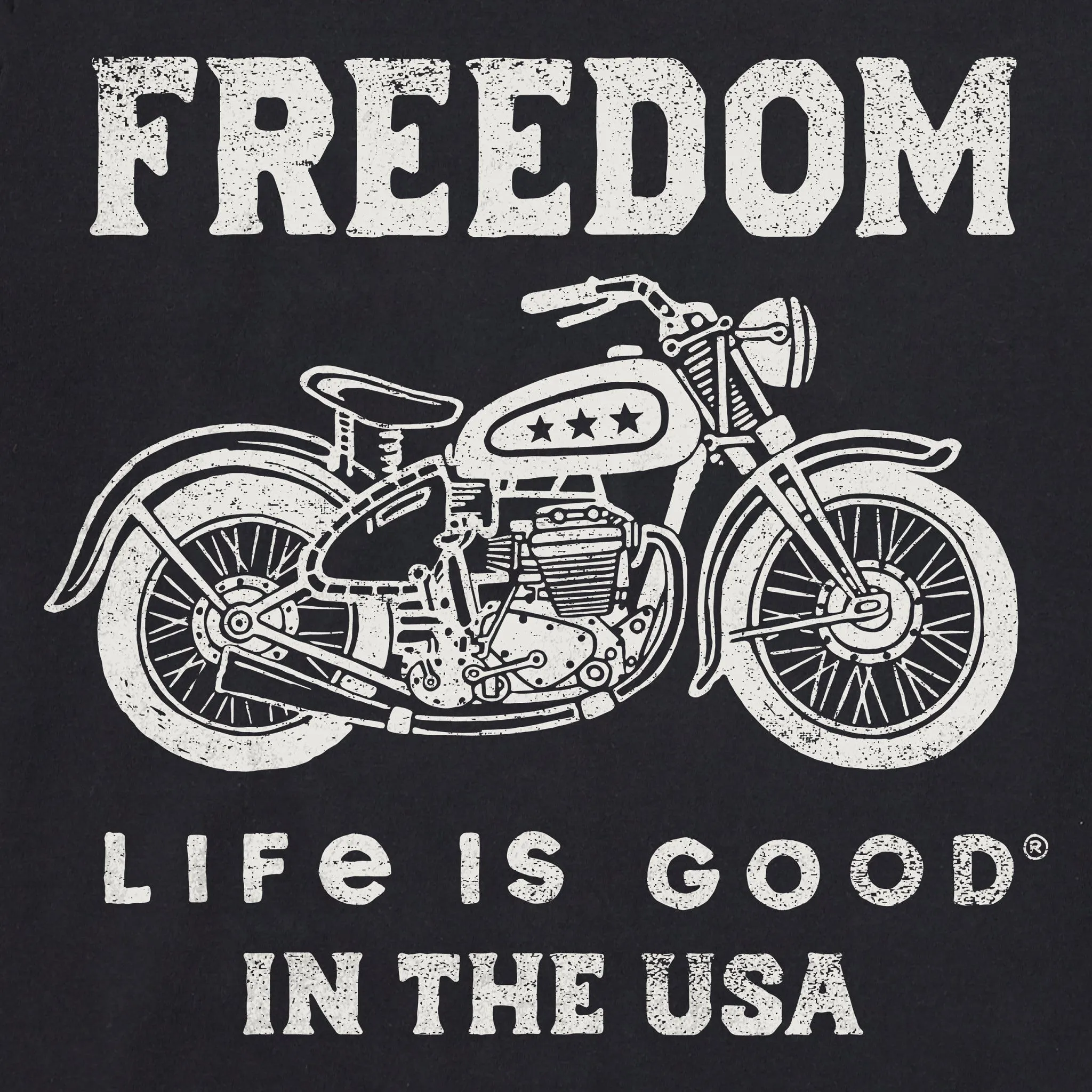 Men's Freedom Motorcycle Short Sleeve Tee Life is Good