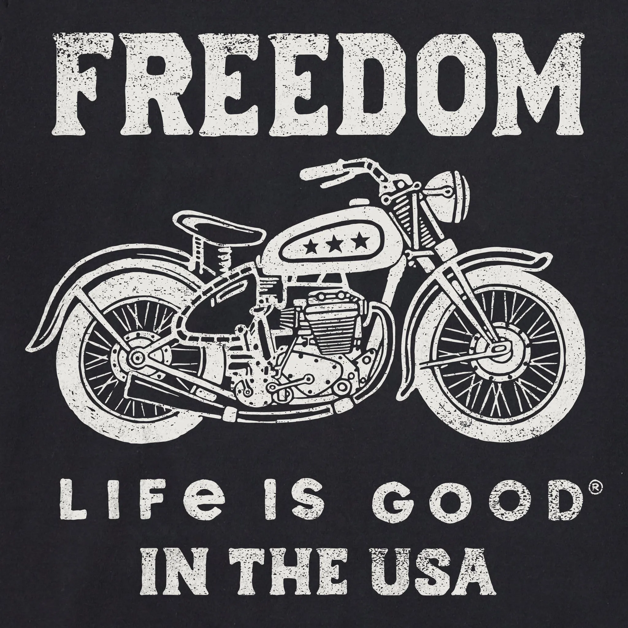 Men's Freedom Motorcycle Short Sleeve Tee Life is Good
