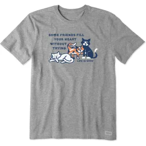 Men's Friends Fill your Heart Al Short Sleeve Crusher Tee Life is Good