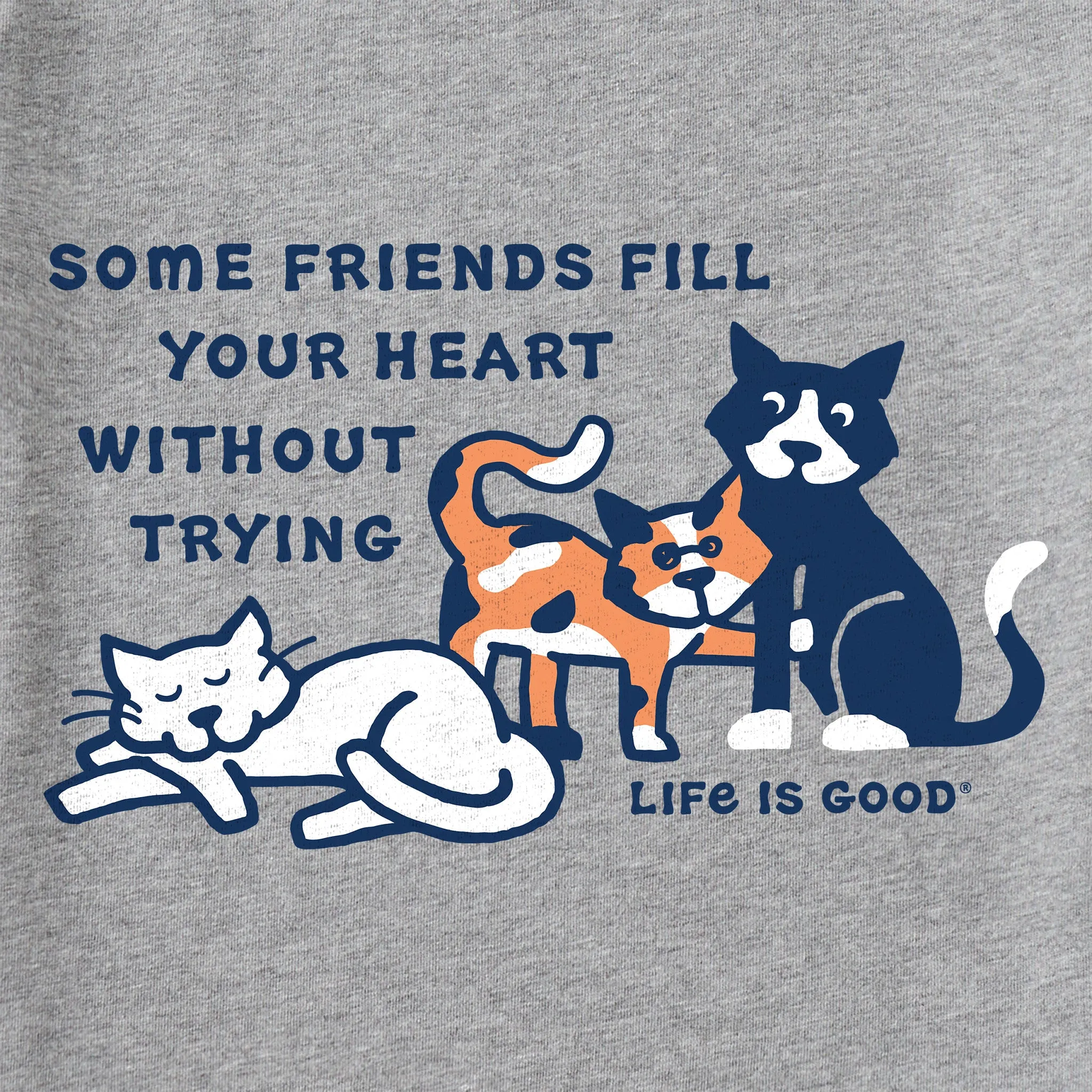 Men's Friends Fill your Heart Al Short Sleeve Crusher Tee Life is Good