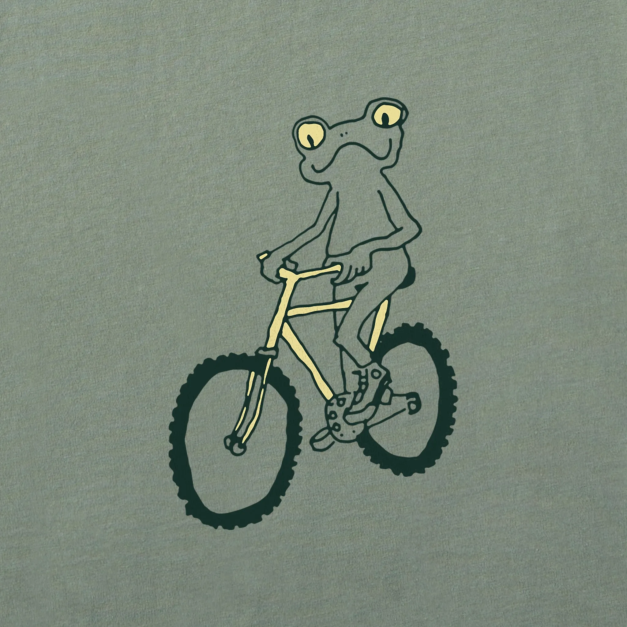 Men's Frog Biker Short Sleeve Crusher Tee Life is Good
