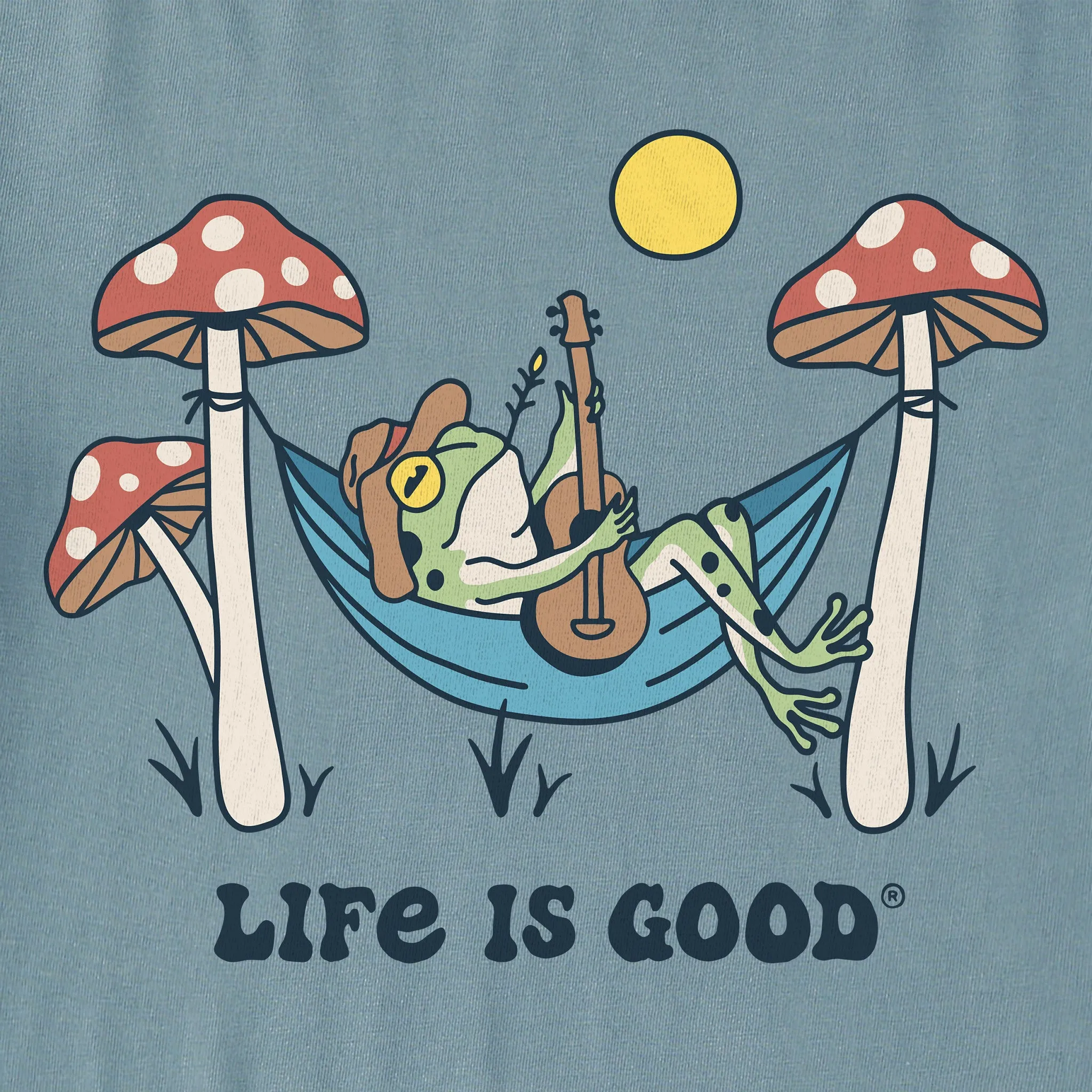 Men's Frog Guitar Hammock Short Sleeve Tee Life is Good