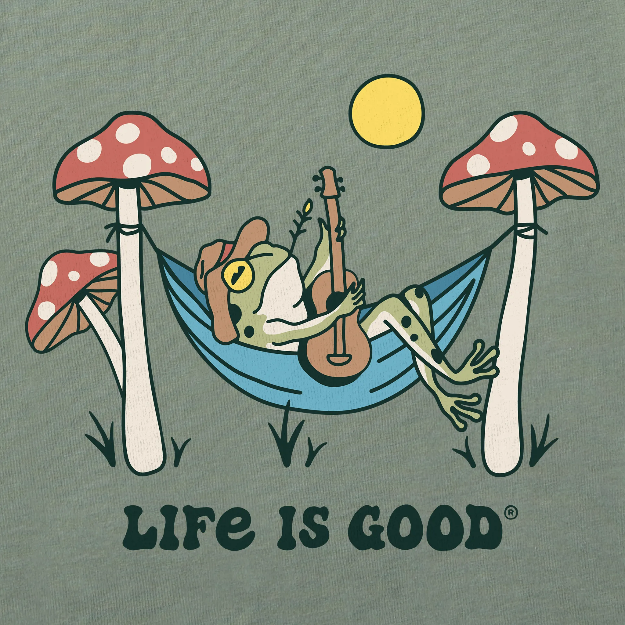 Men's Frog Guitar Hammock Short Sleeve Tee Life is Good