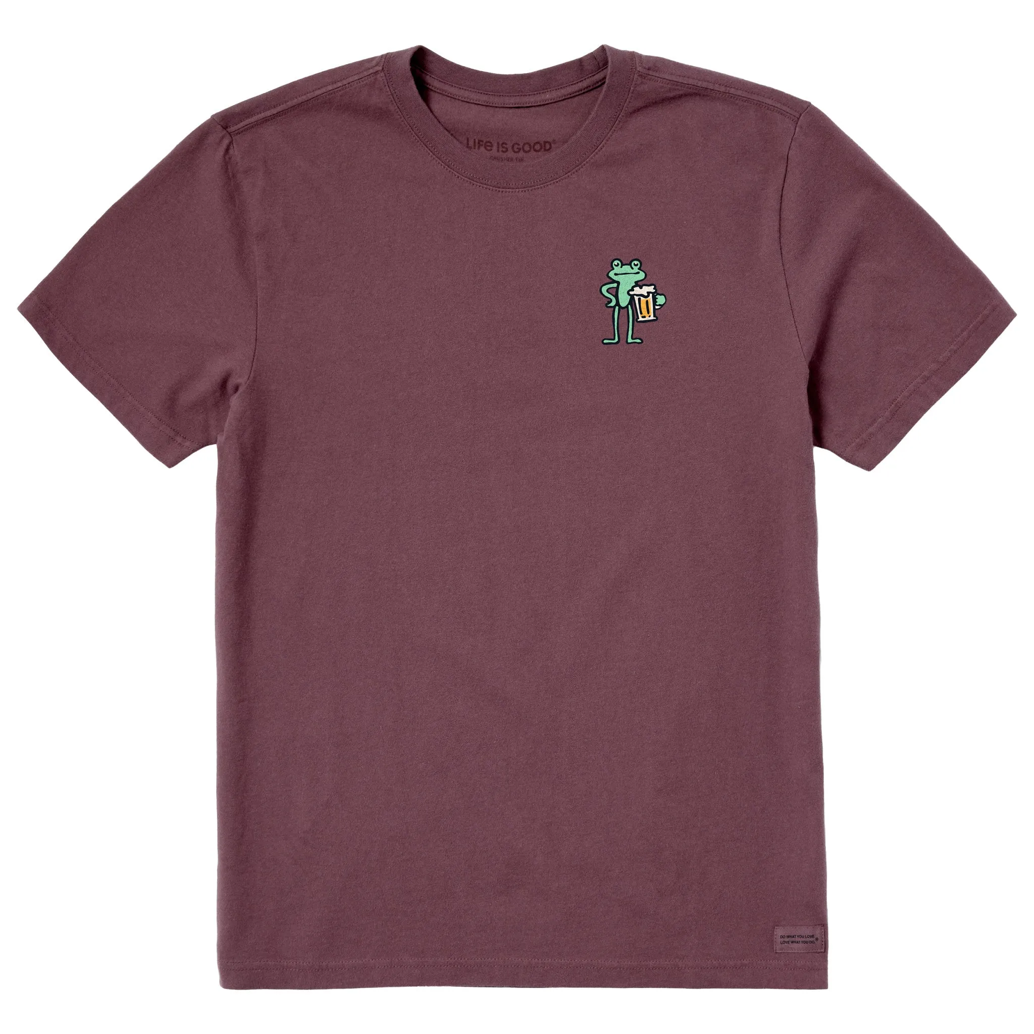 Men's Frog with Beer Short Sleeve Crusher Tee Life is Good